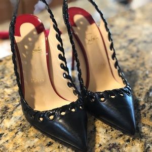 Christian Louboutin Ostri Sling heels
